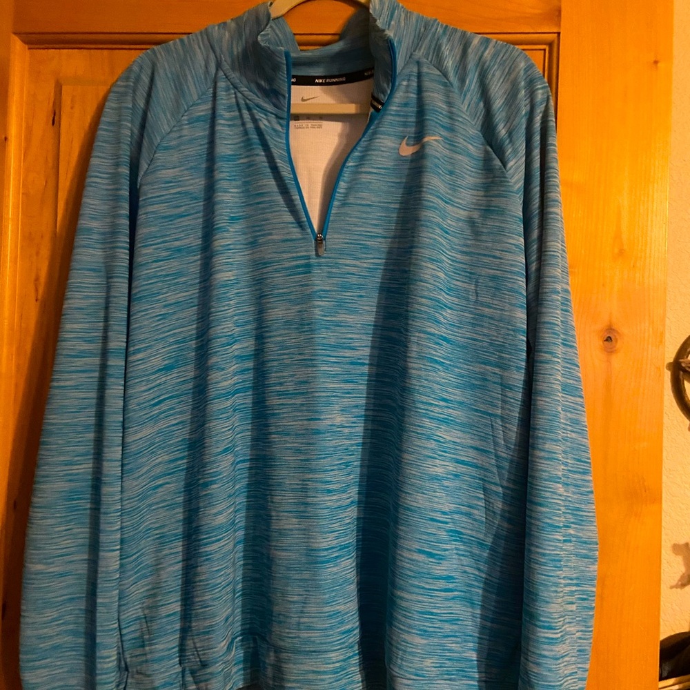 nike dry fit quarter zip xl turquoise